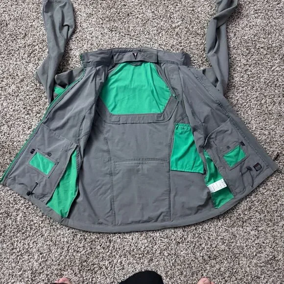 Scottevest SeV Kelly Jacket Womens L Gray Green Golf Magnetic Embroidered Logo - Picture 9 of 16